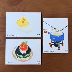 Ana Inciardi Mini Print Bundle Dinner Party Collection Caviar Fondue Deviled Egg